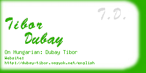tibor dubay business card